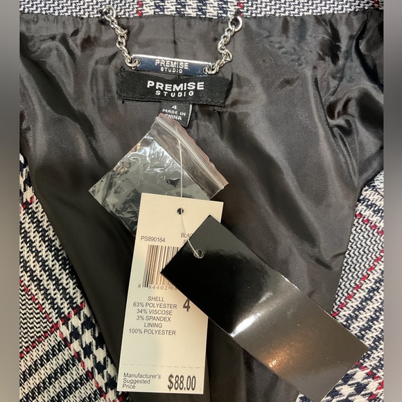 Premise Studio Glen Plaid Single-Button Blazer - NWT Size 4 - Picture 12 of 12